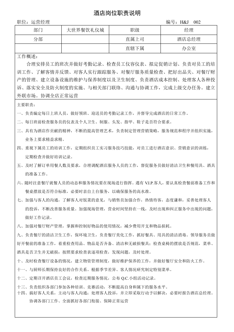 02 酒店岗位职责.doc 第2页