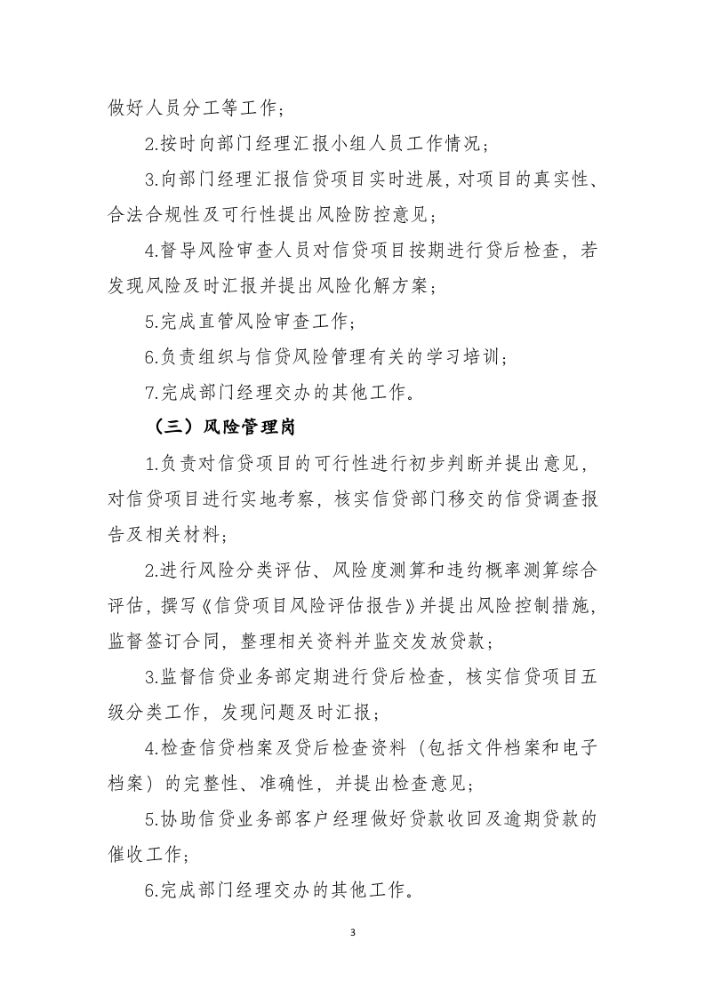 风险管理部部门岗位职责.docx 第3页