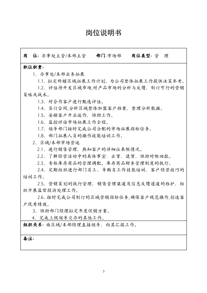 服装公司岗位职责说明书.doc 第3页