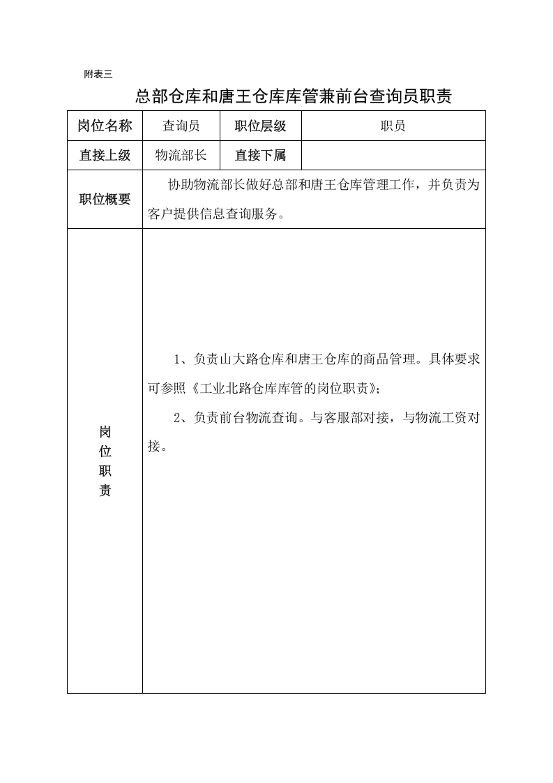 物流部门及各岗位工作职责.doc 第4页