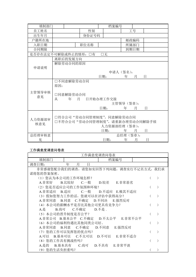 劳动合同管理表格大全 .doc 第2页