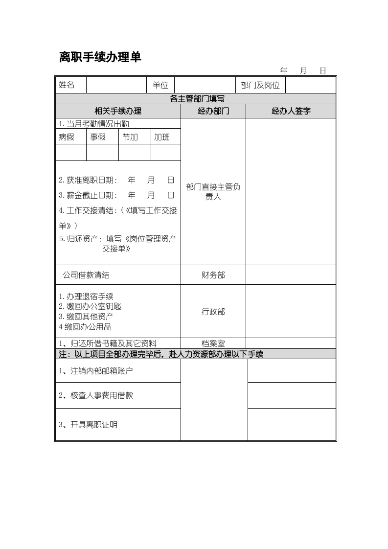 员工离职管理制度（附带配套表格工具）.doc 第5页