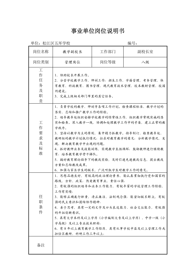 学校-事业单位岗位说明书.doc 第3页