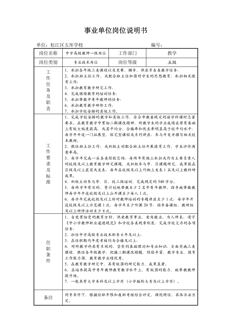学校-事业单位岗位说明书.doc 第5页