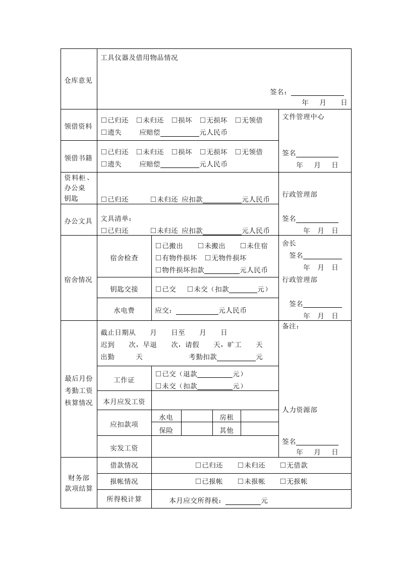 离职交接表.doc 第2页