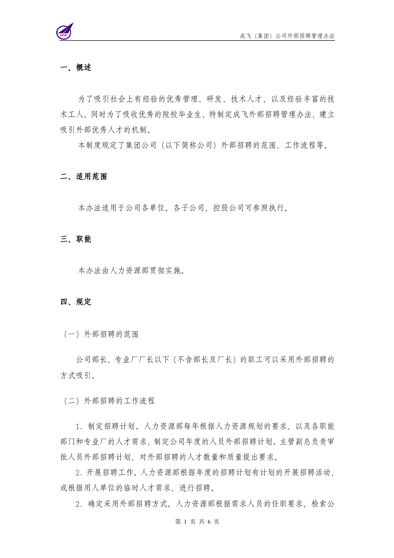成飞集团外部招聘管理制度.doc 第3页