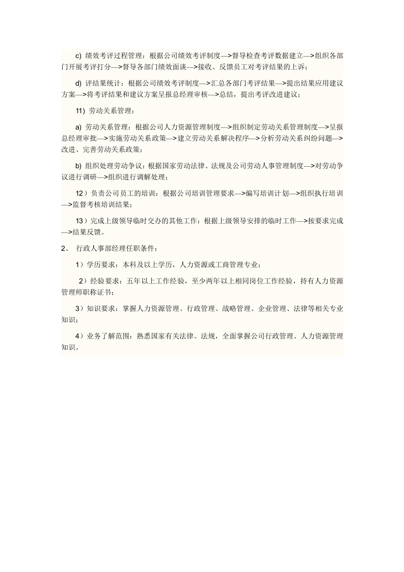 行政人事部经理岗位职责.doc 第2页
