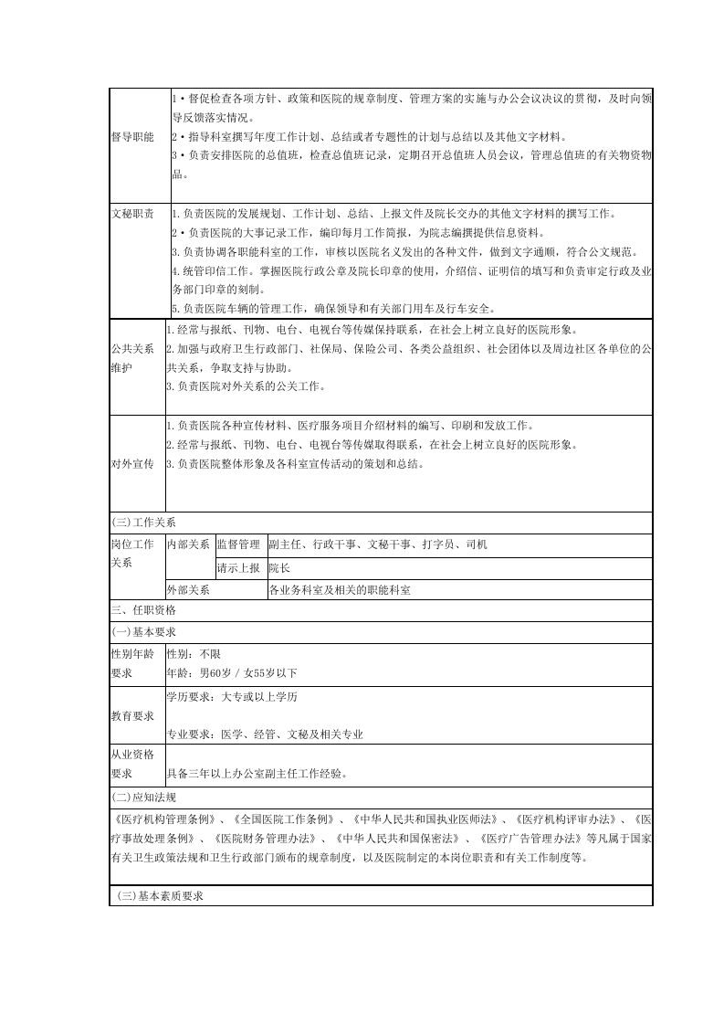 医院后勤岗位说明书.doc 第5页