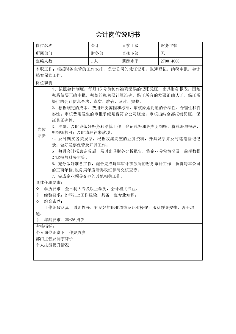 财务部岗位职责及工作内容.doc 第2页