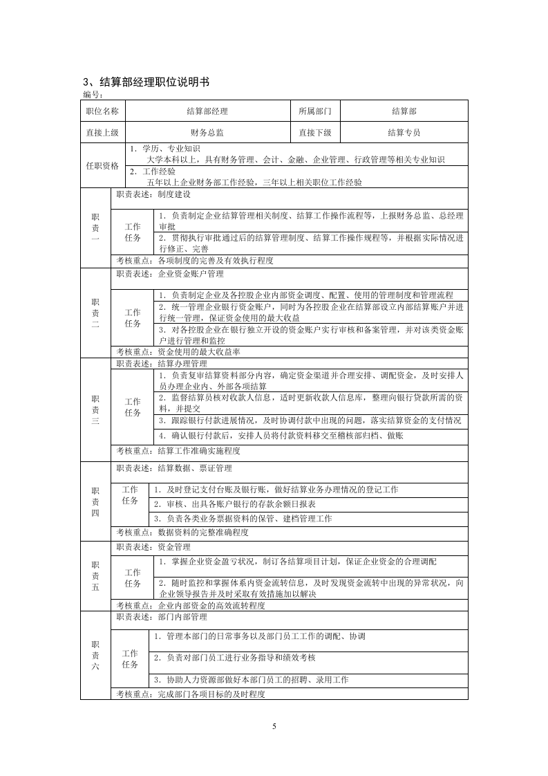 财务总监岗位说明书 (2).doc 第5页