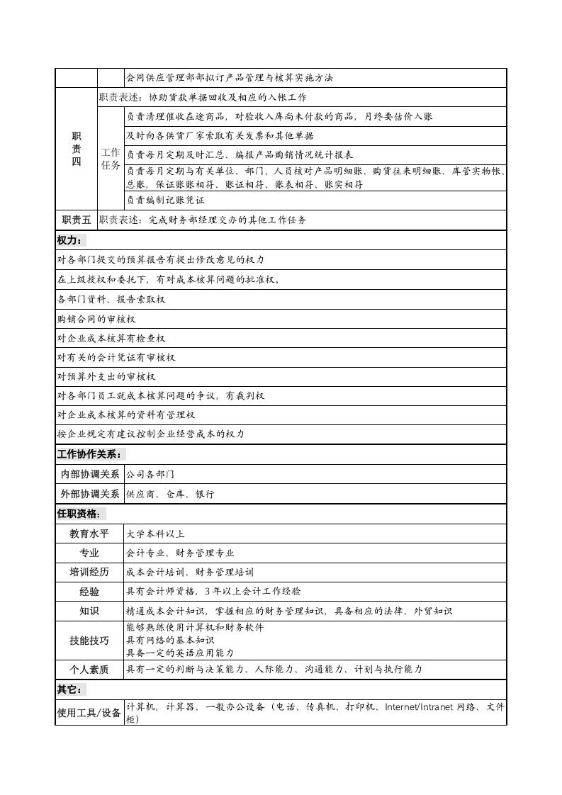 会计岗位说明书.docx 第5页