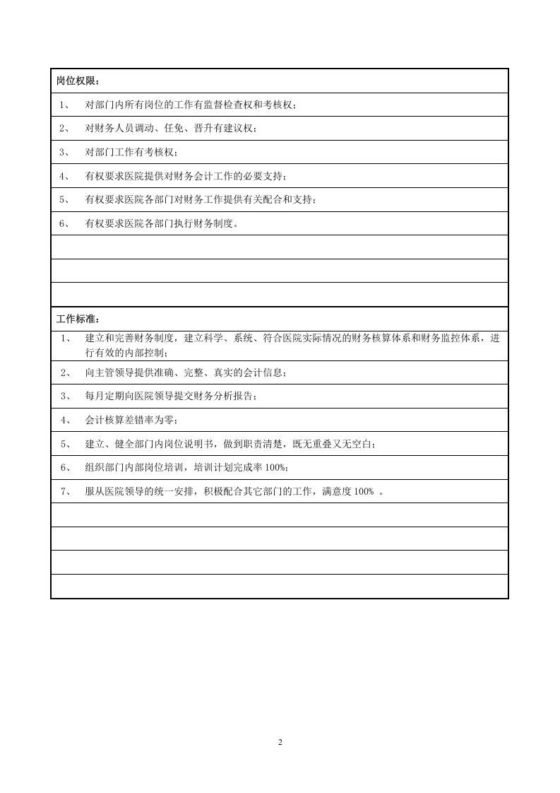 医院财务科岗位说明书.docx 第2页
