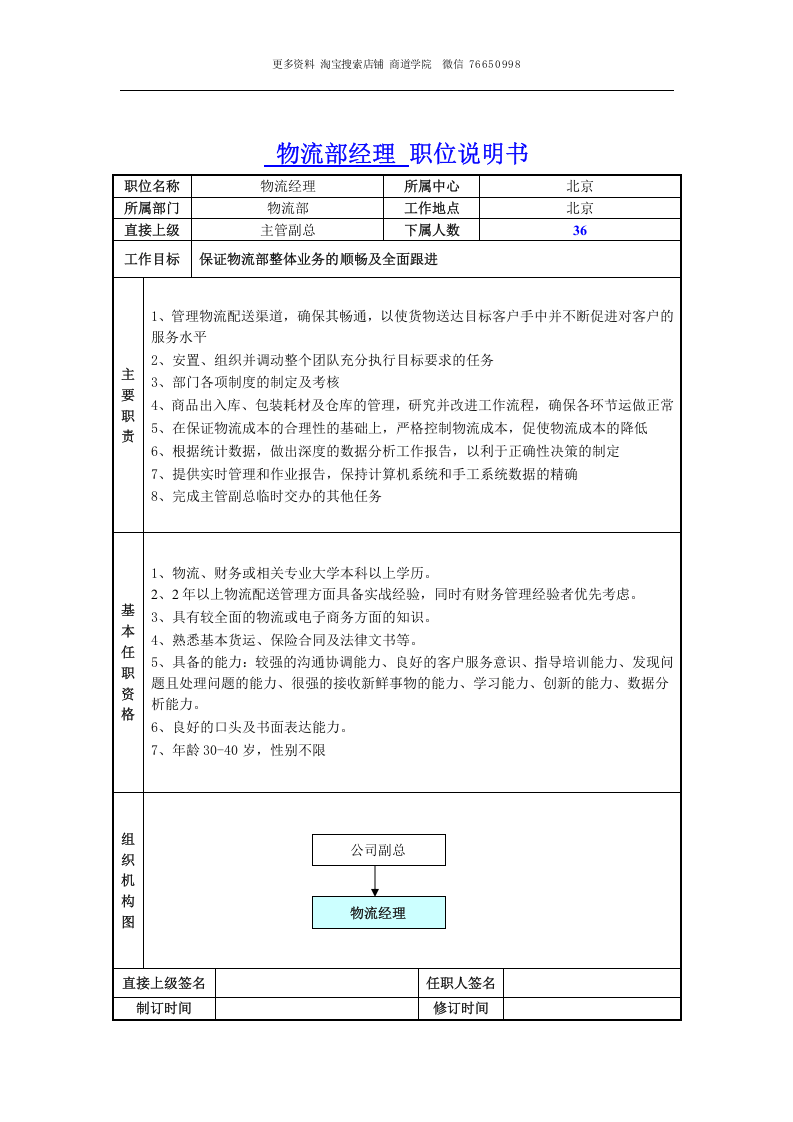 物流岗位职责.doc 第2页