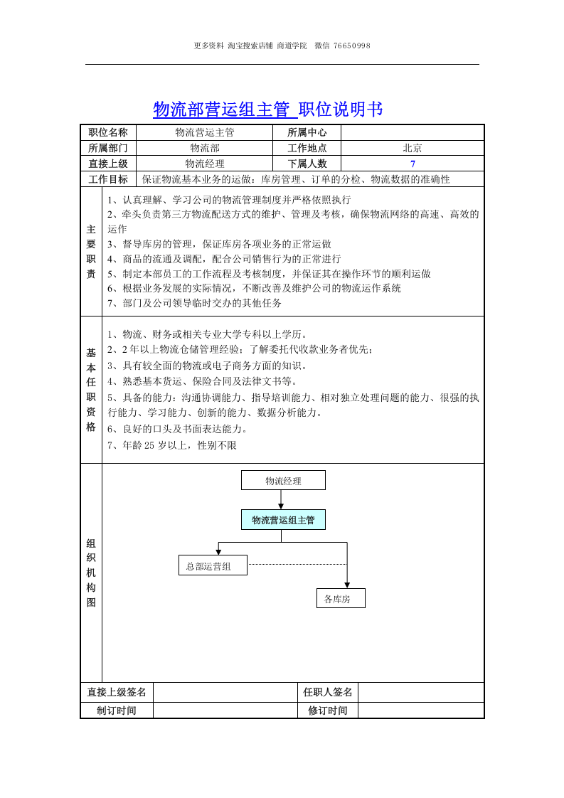 物流岗位职责.doc 第4页