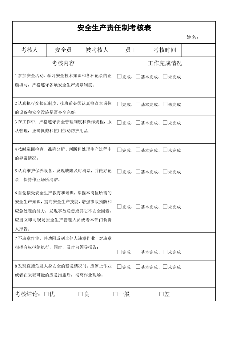 4、安全生产责任制考核表.doc 第4页