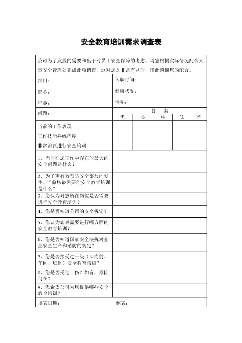 11、安全培训需求调查表.doc 第2页