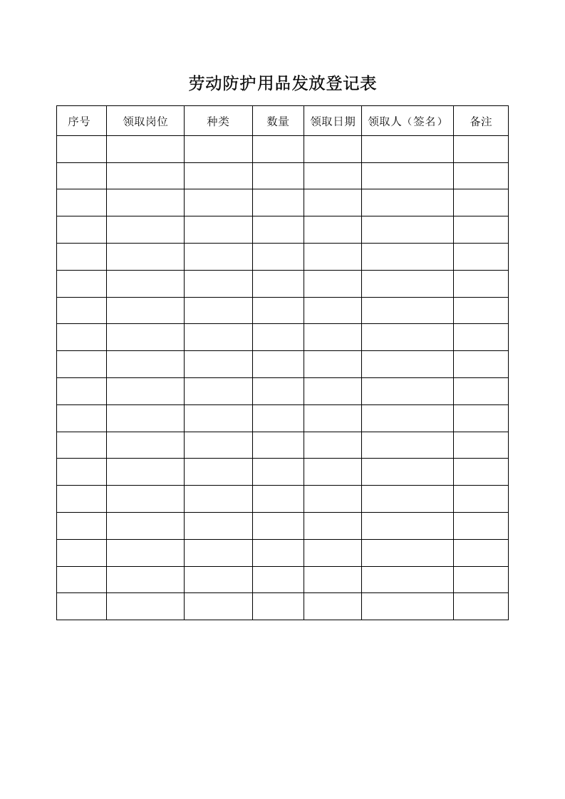 15.劳动防护用品发放登记表.doc 第1页