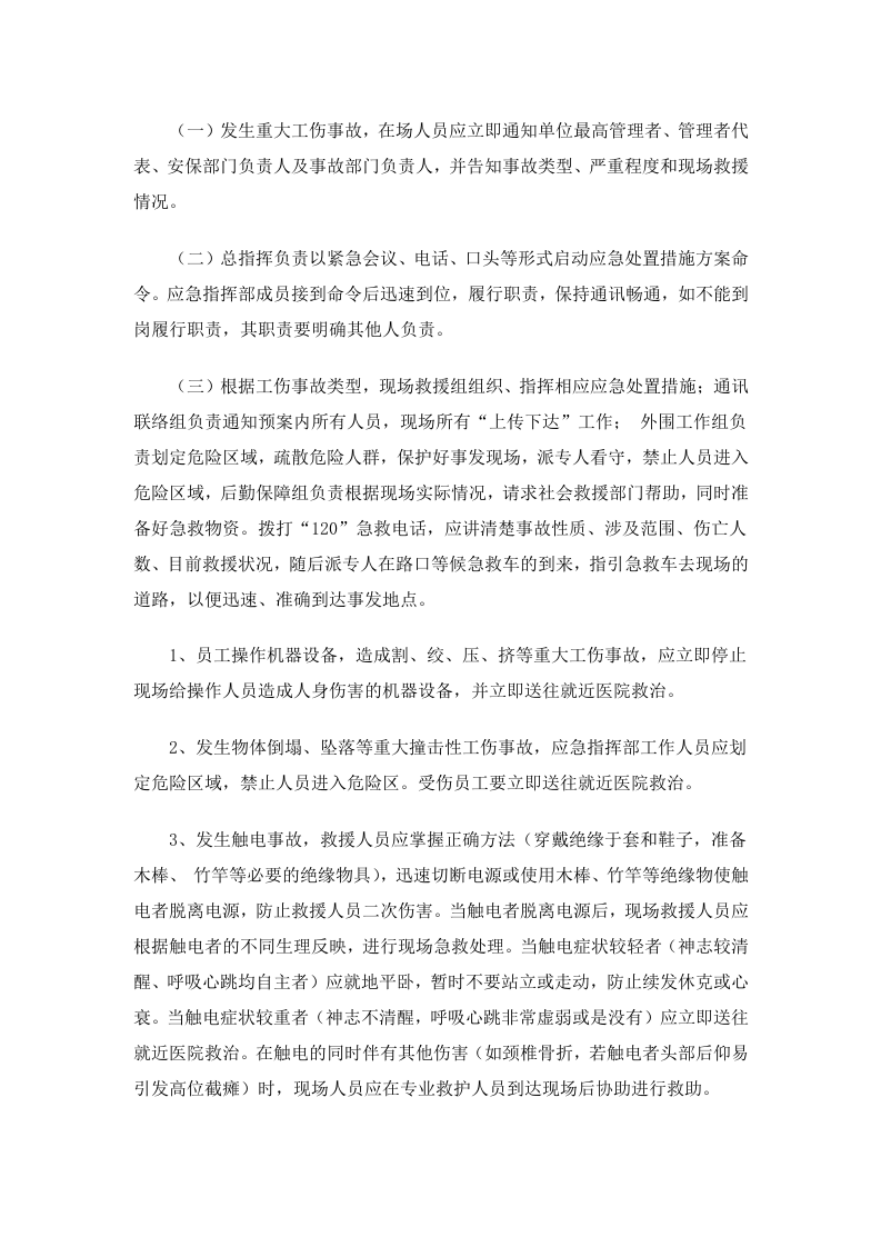 重大工伤事故现场处置方案.doc 第2页