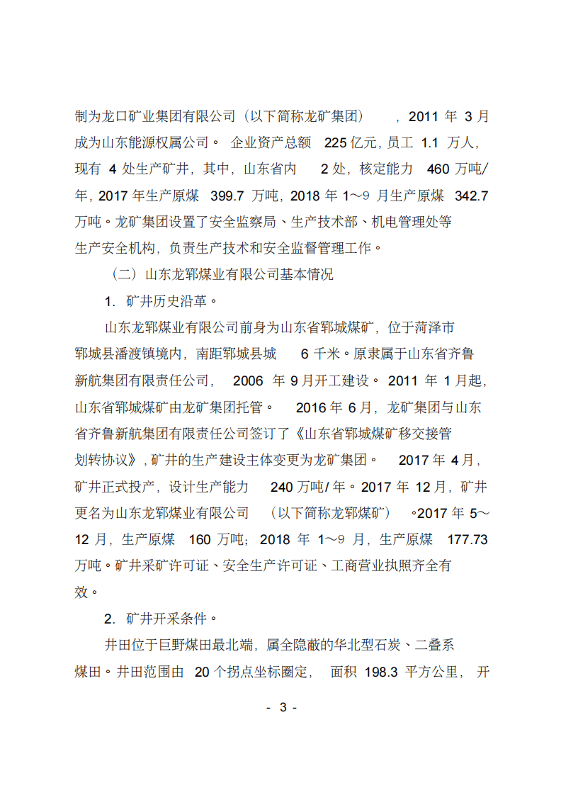 2018.10.20山东龙郓煤业有限公司重大冲击地压事故调查报告.pdf 第3页