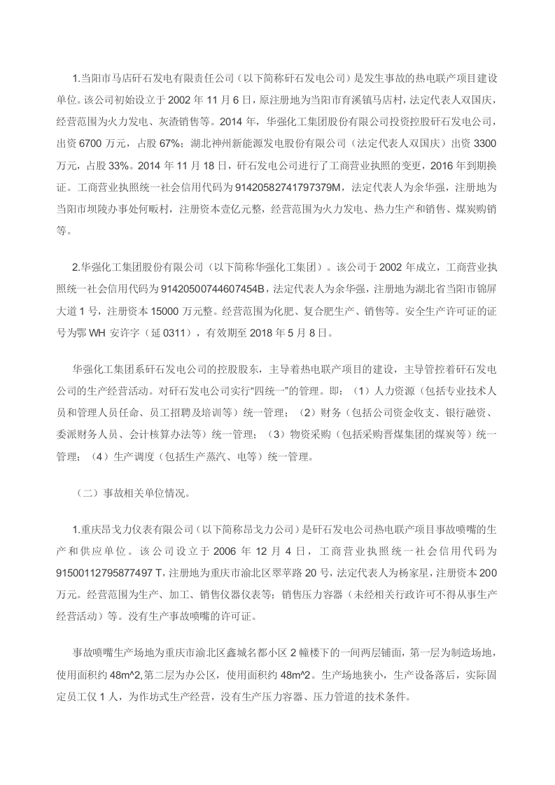 湖北当阳市马店矸石发电有限责任公司&ldquo;8&bull;11&rdquo;重大高压蒸汽管道裂爆事故调查报告.doc 第2页