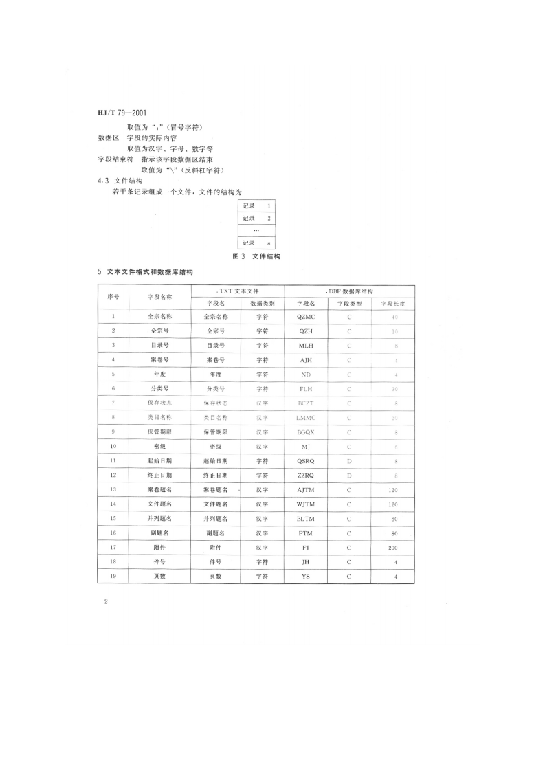 HJ_T 79-2001 环境保护档案机读目录数据交换格式.pdf 第4页