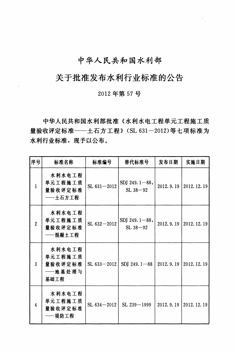 SL637-2012水利水电工程单元工程施工质量验收评定标准&mdash;&mdash;水利机械辅助设备系统安装工程.pdf 第2页