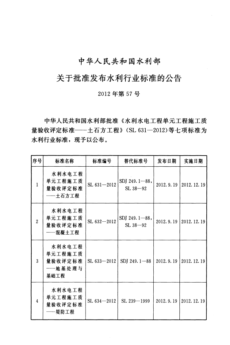 SL634-2012水利水电工程单元工程施工质量验收评定标准&mdash;&mdash;堤防工程（).pdf 第2页