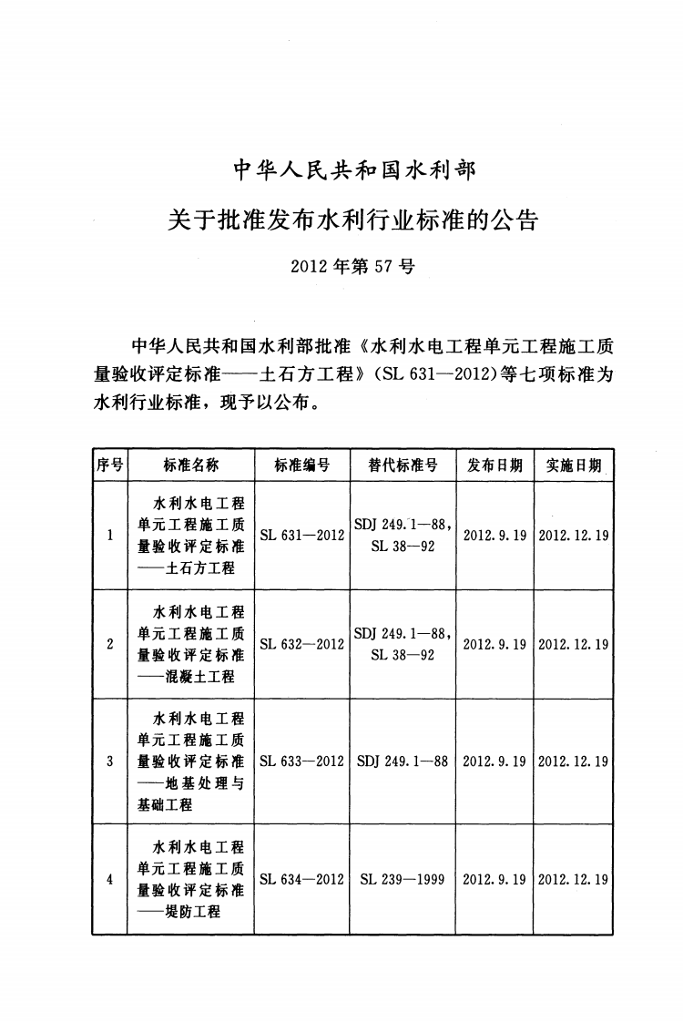 SL631-2012水利水电工程单元工程施工质量验收评定标准&mdash;&mdash;土石方工程.pdf 第2页