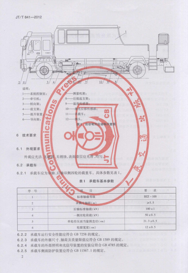 JTT841-2012 前插式激光测距自动弯沉仪.pdf 第5页