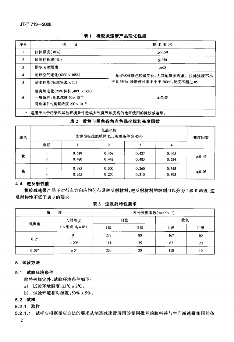 JTT713-2008 路面橡胶减速带.pdf 第5页