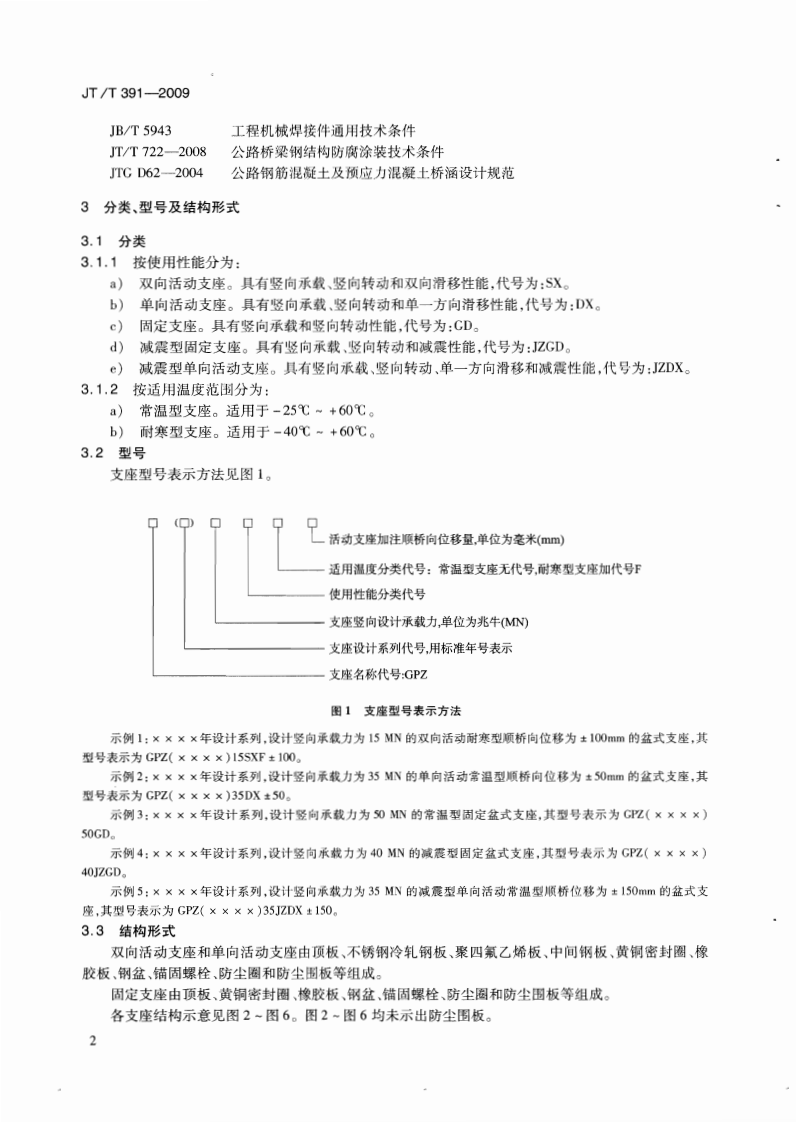 JTT391-2009 路桥梁盆式支座.pdf 第5页
