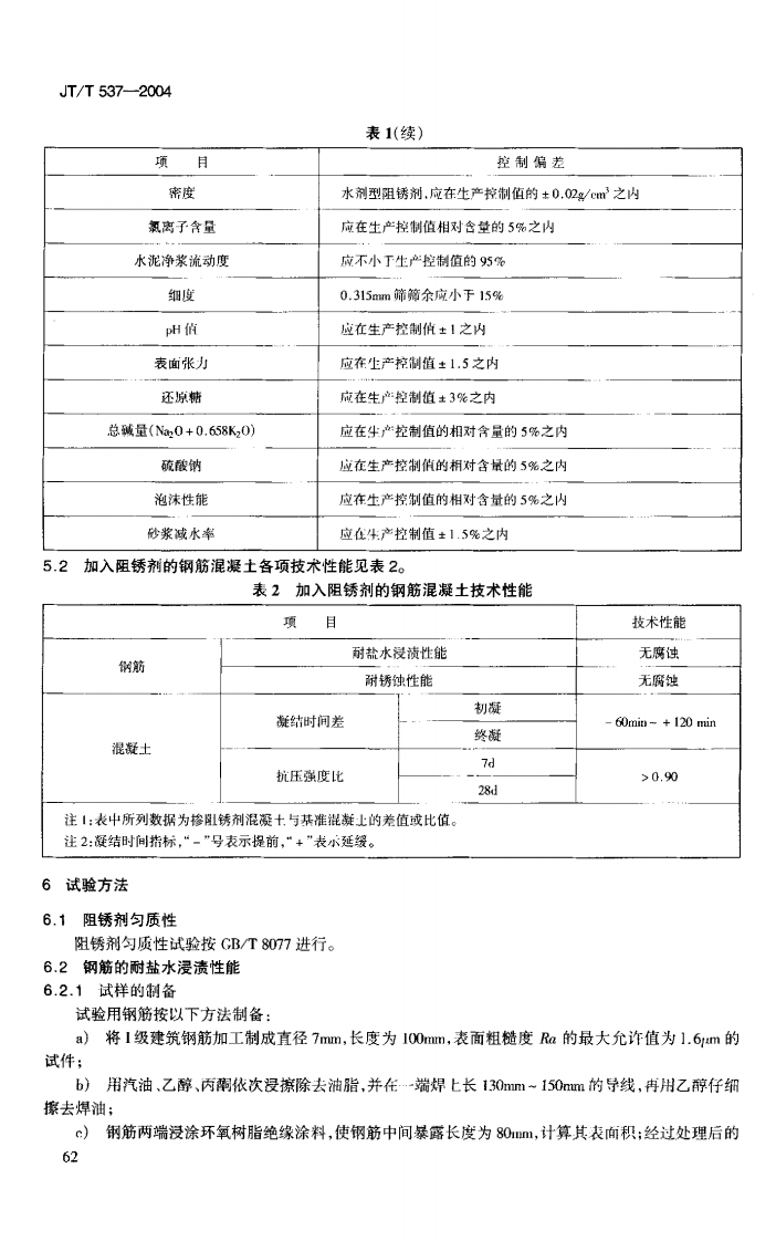 JTT537-2004 钢筋混凝土阻锈剂.pdf 第5页