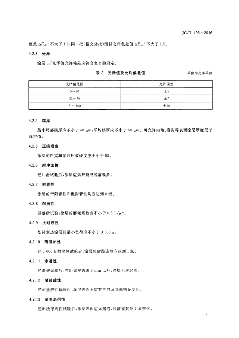 JGT496-2016 铝合金门窗型材粉末静电喷涂涂层技术条件.pdf 第5页