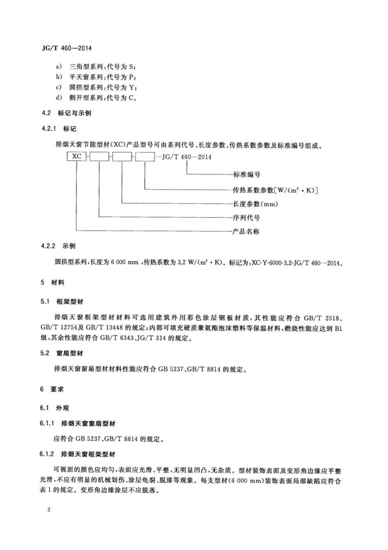 JGT460-2014 排烟天窗节能型材技术条件.pdf 第5页