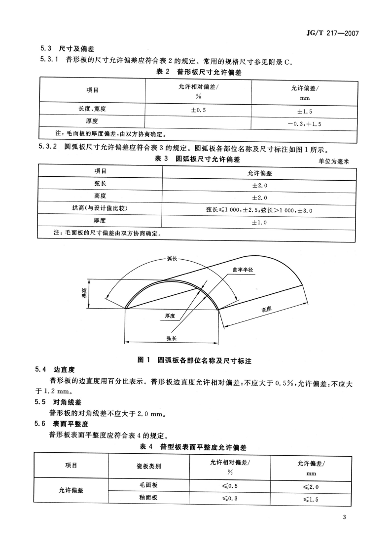 JGT217-2007 建筑幕墙用瓷板.pdf 第5页