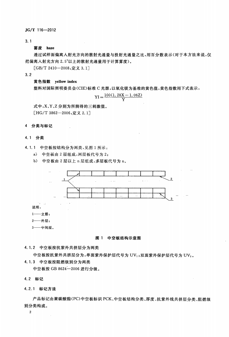 JGT116-2012 聚碳酸酯(PC)中空板.pdf 第4页