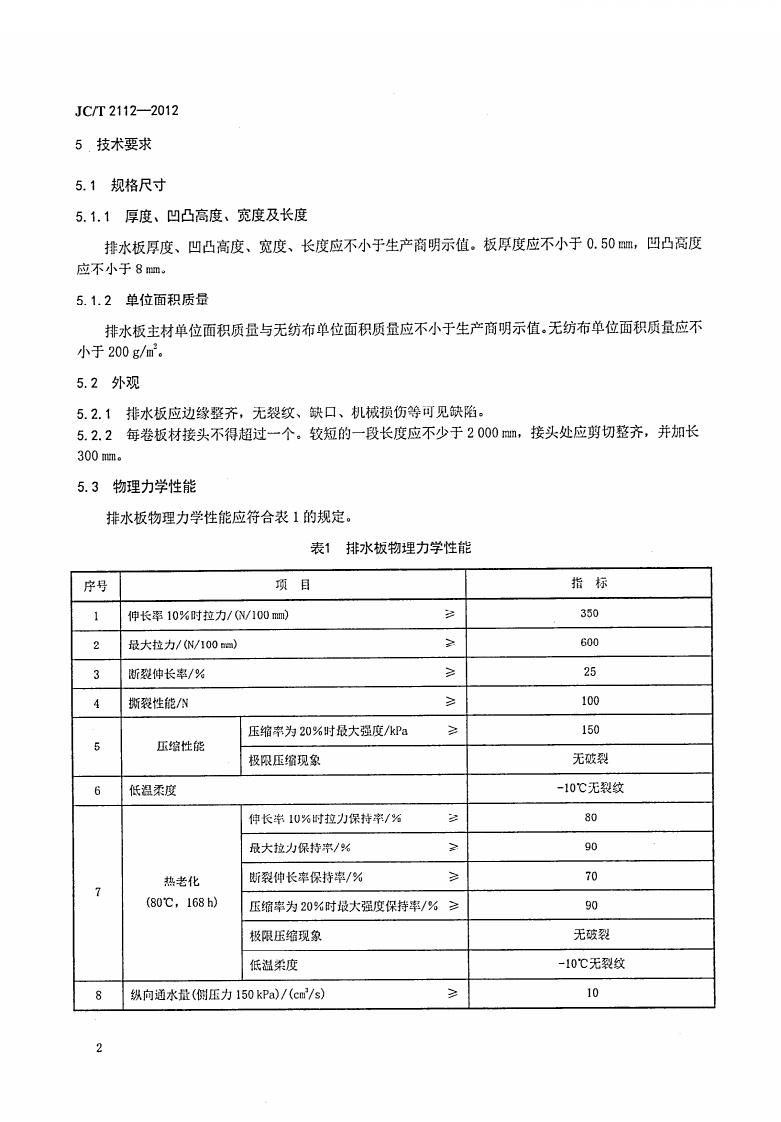 JCT2112-2012 塑料防护排水板.pdf 第4页