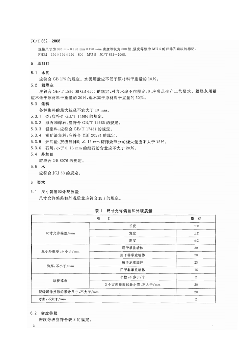 JCT862-2008 粉煤灰混凝土型空心砌块.pdf 第4页