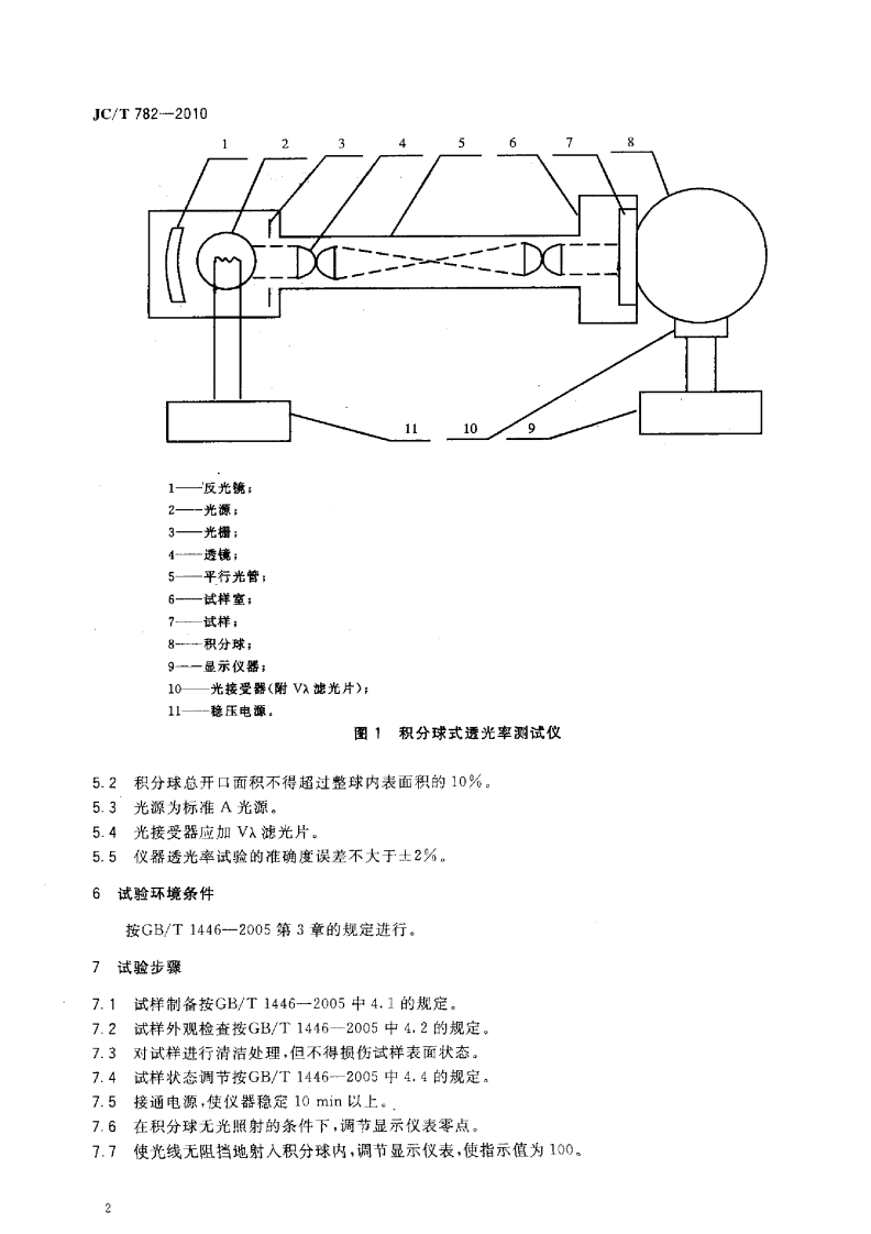 JCT782-2010 玻璃纤维增强塑料透光率试验方法.pdf 第4页