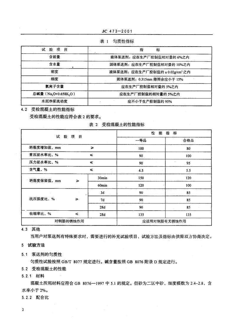 JC473-2001 混凝土泵送剂.pdf 第4页