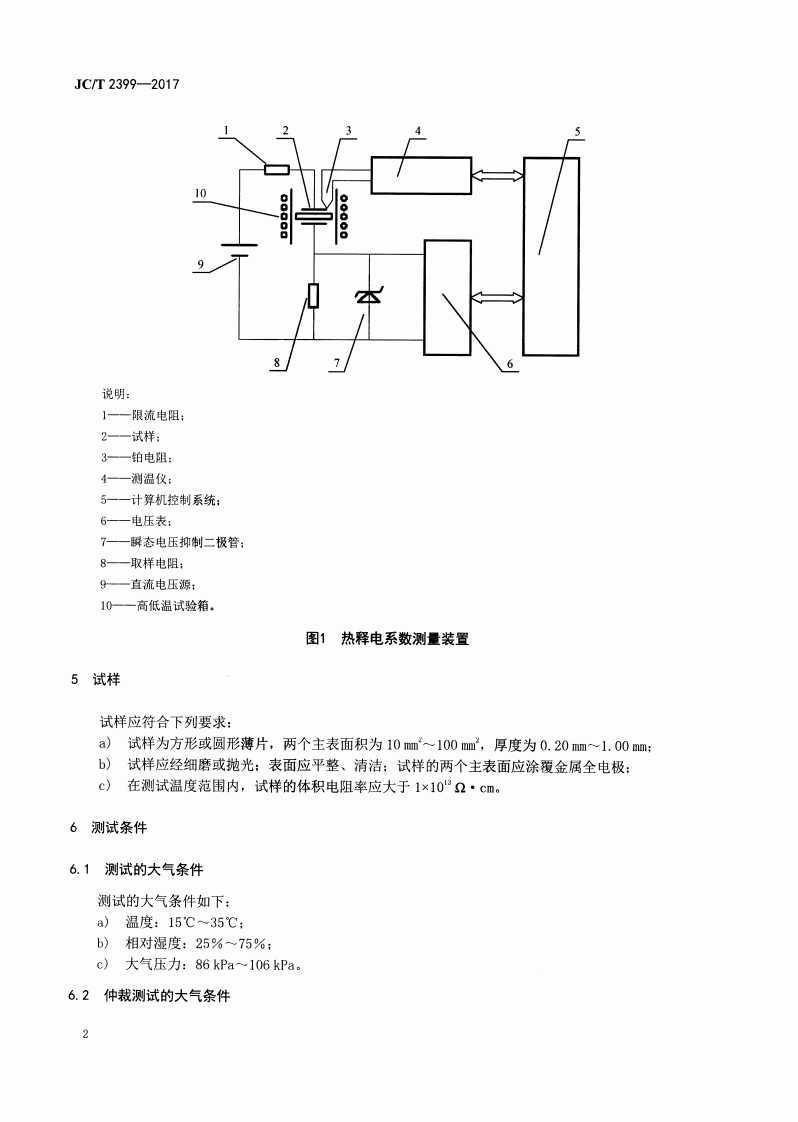 JCT2399-2017 偏置电场下材料热释电系数测试方法.pdf 第4页