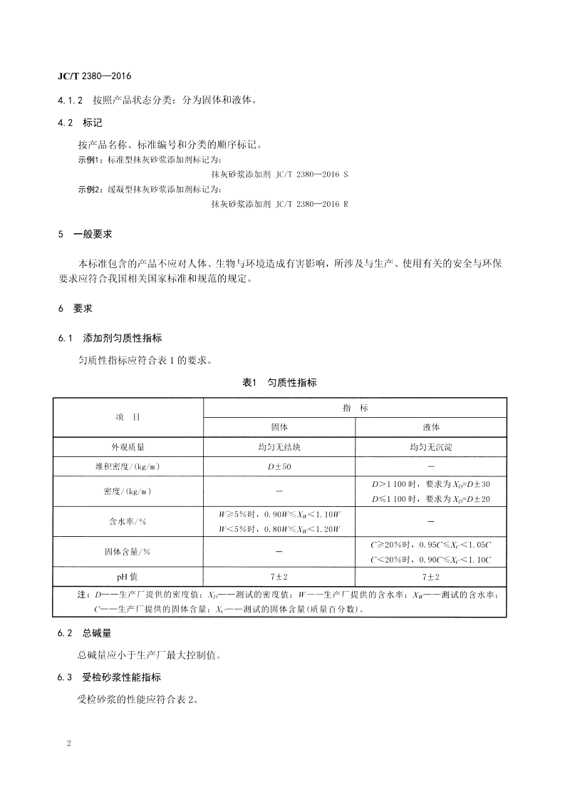 JCT2380-2016 抹灰砂浆添加剂.pdf 第4页