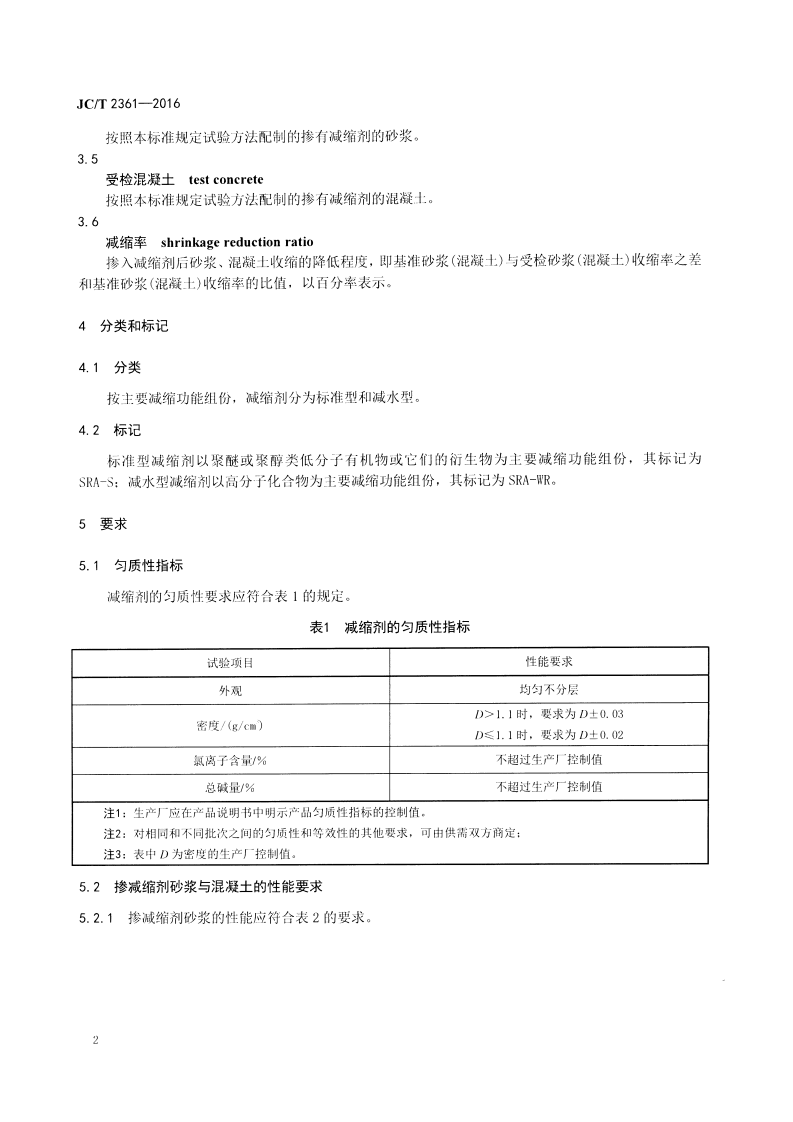 JCT2361-2016 砂浆、混凝土减缩剂.pdf 第4页