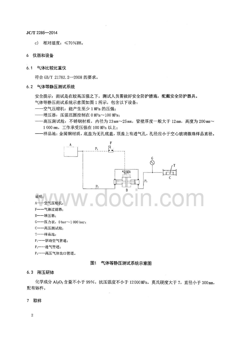 JCT2285-2014 空心玻璃微珠耐气压测试行业标准.pdf 第5页