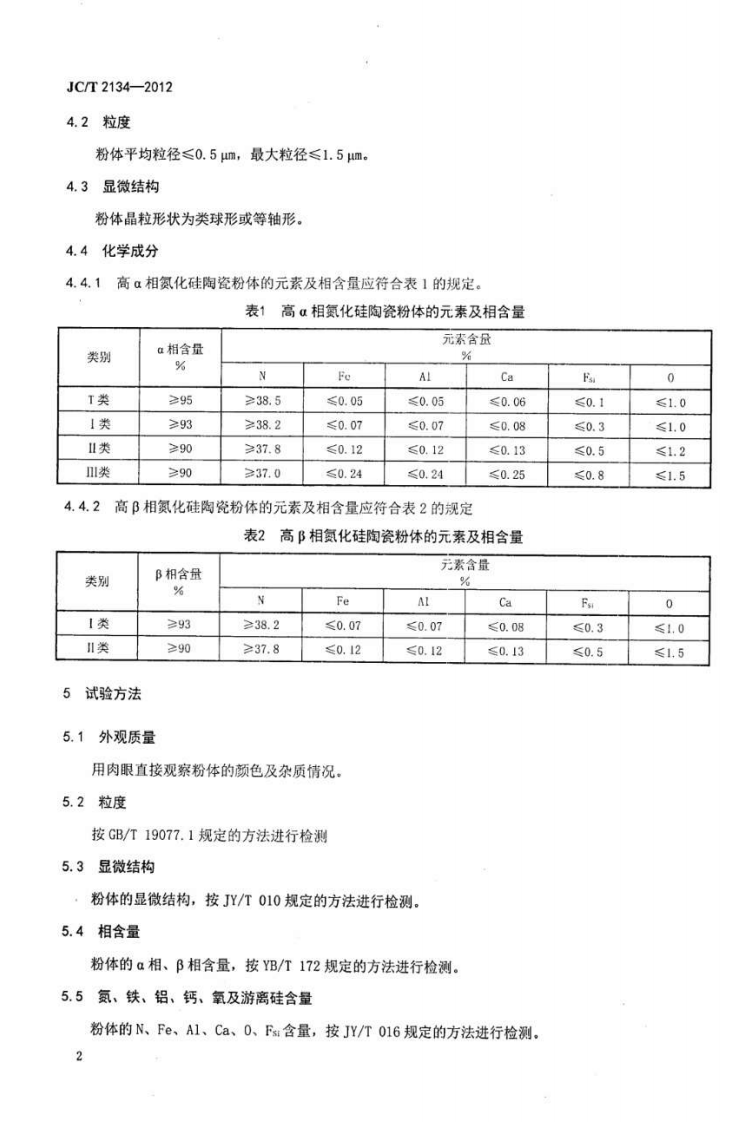 JCT2134-2012 氮化硅陶瓷粉体.pdf 第4页