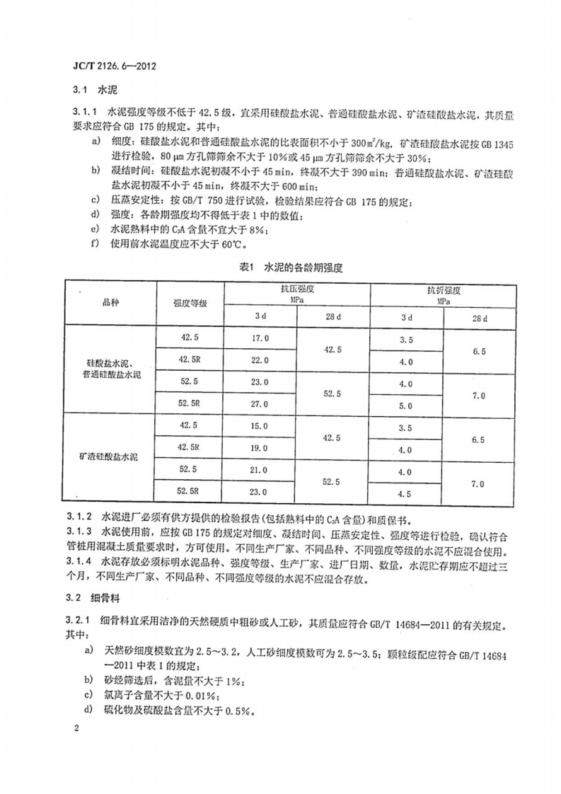 JCT2126.6-2012 水泥制品工艺技术规程 第6部分先张法预应力混凝土管桩.pdf 第4页