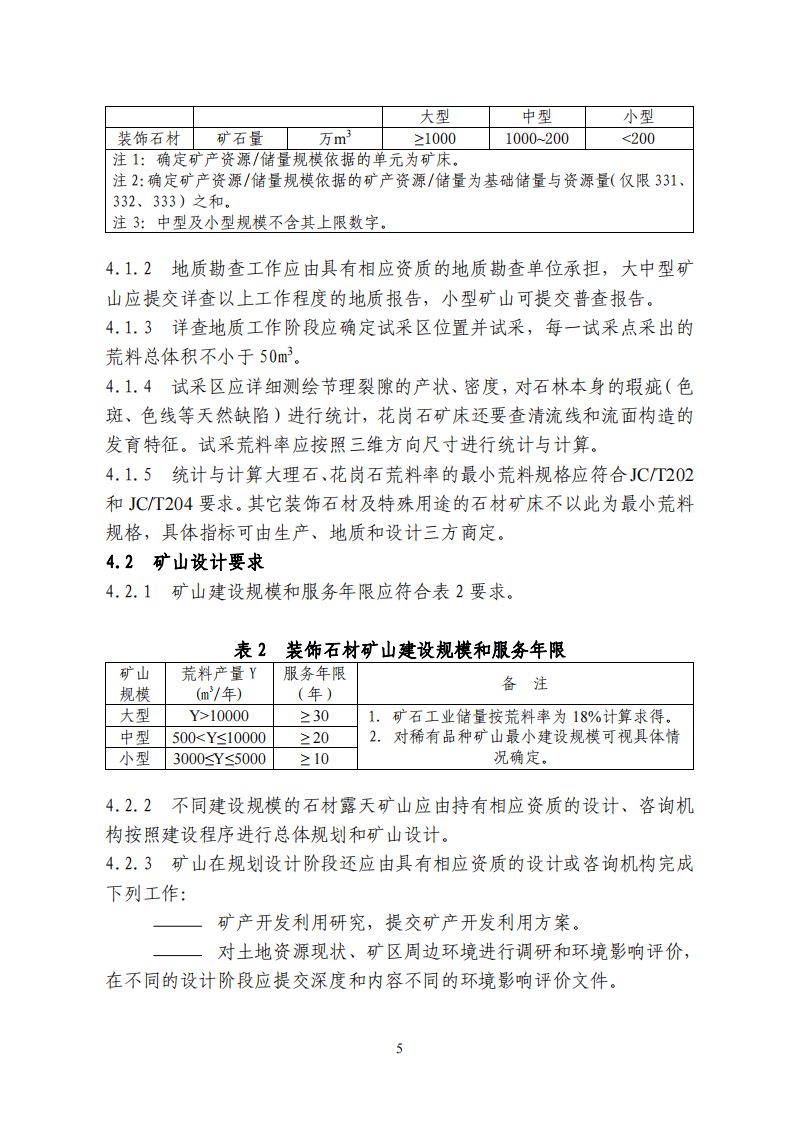 JCT1081-2008 装饰石材露天矿山技术规范.pdf 第5页