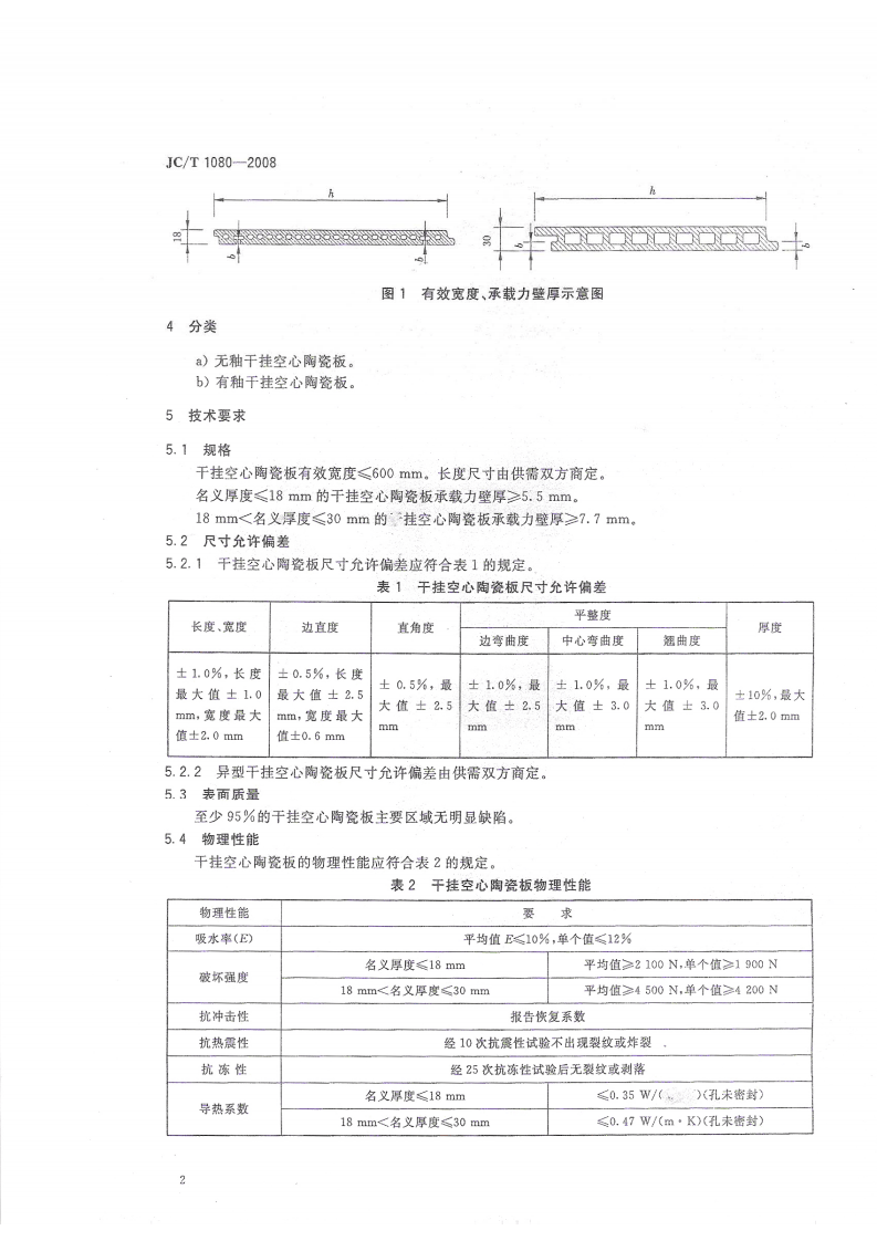 JCT1080-2008 干挂空心陶瓷板标准.pdf 第4页