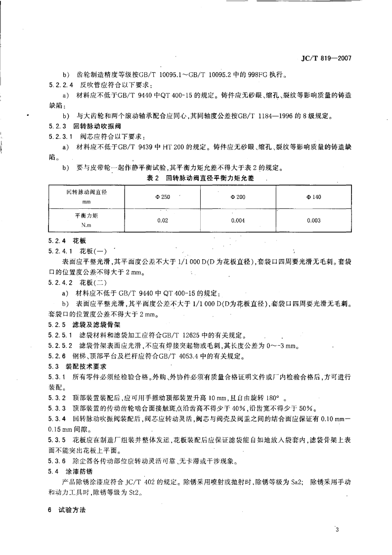 JCT819-2007 水泥工业用CXBC系列袋式除尘器.pdf 第5页