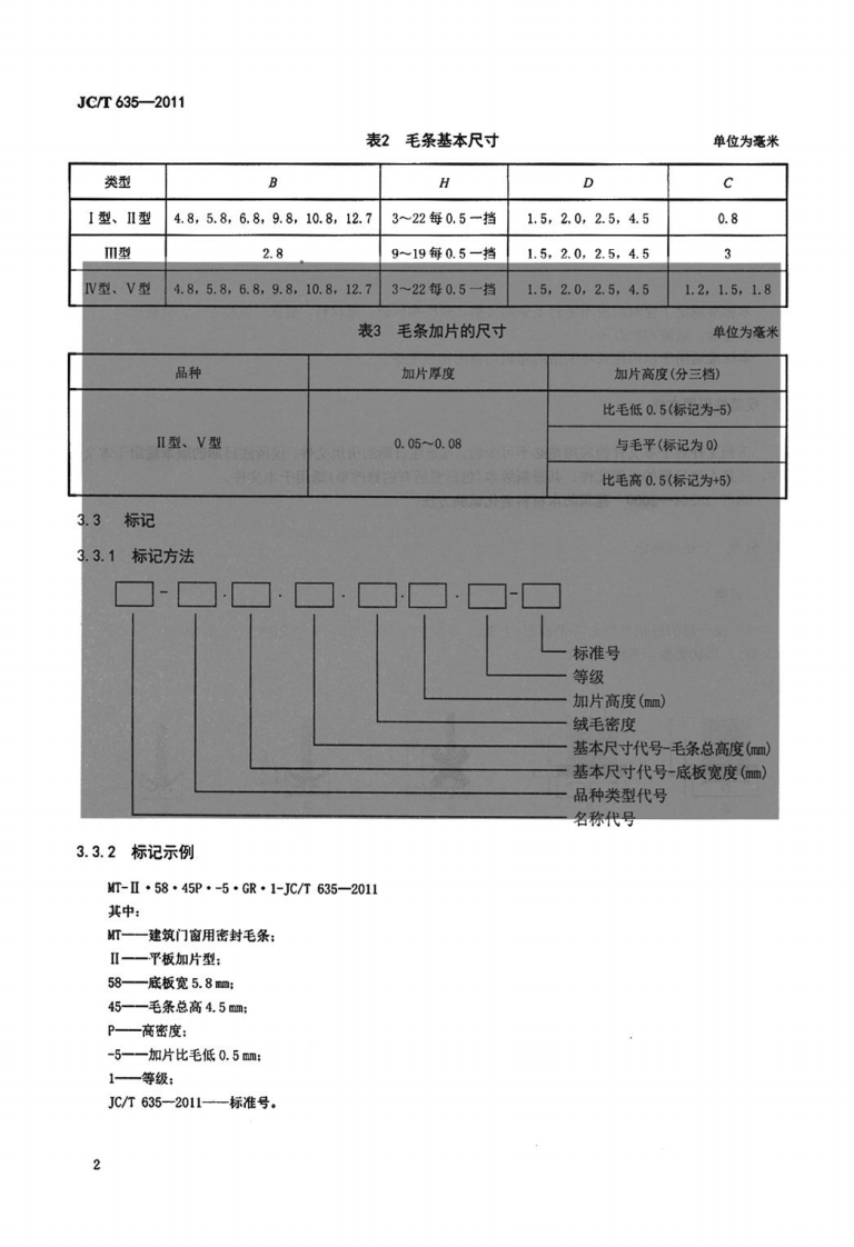 JCT635-2011 建筑门窗密封毛条.pdf 第4页